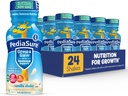 PediaSureは免疫サポート、子供のための27のビタミン及び鉱物、7g蛋白質、非GMO、グルテンフリー、バニラ、8-fl-ozのびん、24のパックと育ちます
