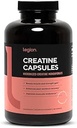 LEGION Micronized Creatine Monohydrate Supplement - Clean Creatine Powder for Muscle Gain & Post Workout Recovery - Micronized Creatine Supplement for Maximum Absorption (30 Servings, Capsule)