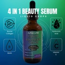 液体コラーゲン - ヒアルロン酸、ビオチン、ビタミンC、皮膚水和、髪の成長、爪の強さ - アンチエイジング美容液サプリメント(ドロップフォーム)