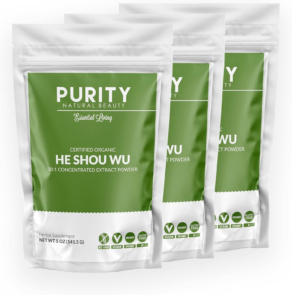 認定オーガニック He Shou Wu - 30:1の大型5ozバッグ - Fo-ti - オーガニック Fotiエキス - Fo ti He Shou Wu Organic(3-15 Ouncesのパック)