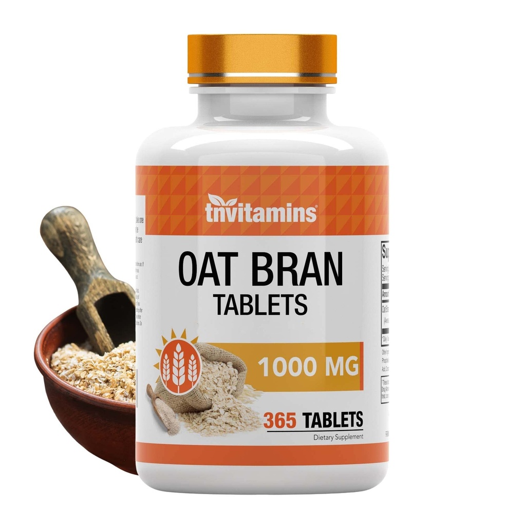 tnvitamins Oat Bran タブレット | 365 錠 x 1,000 ml / タブレット | オートファイバ タブレット | 可溶性繊維の補足 | 5 月 サポート消化器の健康