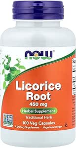 NOWの食糧、Licoriceの根450mg 100 CAPS