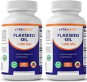 Vitamatic 2 のパックは風邪によって押された亜麻の種からオイル 1200mg 120 - 675 の ALA Omega の mg 3 の脂肪酸は中心の健康を改善します