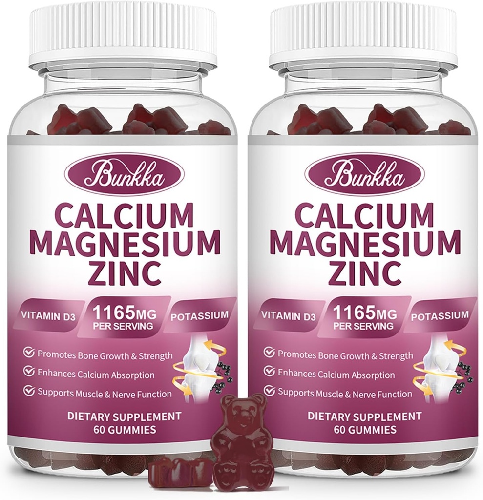 カルシウム マグネシウムのGlycinate 200mg、カリウム、D3、海の苔、Calmの気分及び睡眠サポート-子供及び大人2のパック