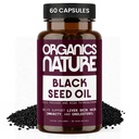 オーガニックブラックシードオイルカプセル1000MG/サービングビーガンSoftgels, 髪, 皮膚, & ハートサポート, ニゲラSativa - 100%コールドプレスされたカミンシードオイルカプセルハイThymoquinone, オメガ3s