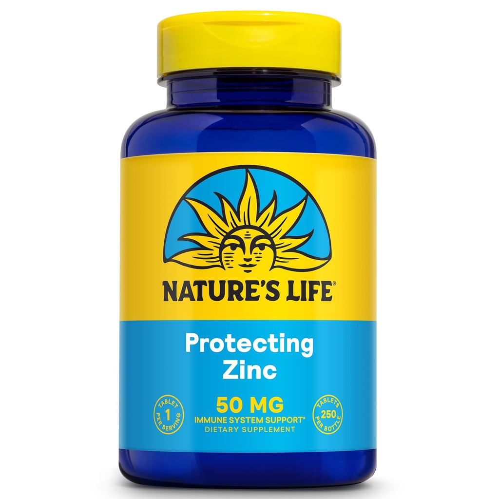 NATURE'S のライフは 2.5mg 銅が付いている亜鉛 50mg を保護します-免疫サポート、骨の健康、筋肉機能および中心の健康サポート、60 日の保証、250 のサービング、250 のタブレットのためのキレート亜鉛補足---