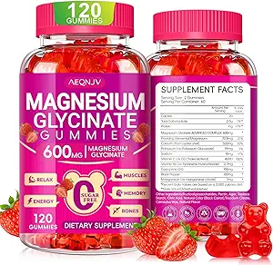 マグネシウムのGlycinateのガミー600mgのChewable砂糖のマグネシウムのGlycinate、ビタミンD、B6およびCoQ10は睡眠、弛緩、頭脳および筋肉、60日の供給のためのマグネシウムのGlycinate、ビタミンD、B6およびCoQ10を解放します