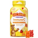 L’il Critters Immune C Daily Gummy Supplement Vitamin for Kids、ビタミンC、D、Gin for Immune Support、オレンジ、レモン、イチゴ、チェリーフレーバー、190 Gummies(パッケージ5月Vary)