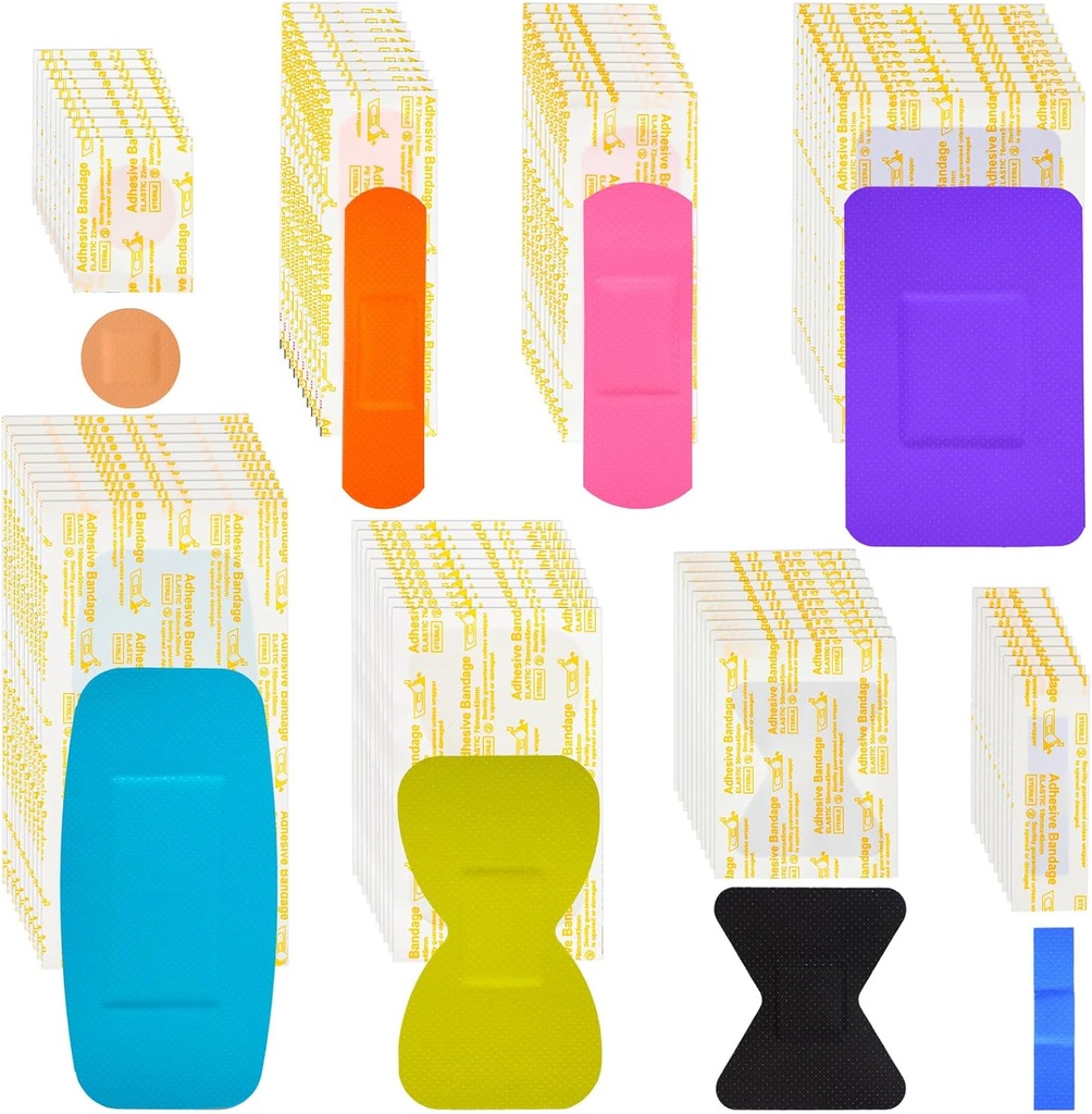 Lounsweer 720のPCのバラエティ包帯のパックはサイズを分類しました 指先の包帯 防水包帯 通気性の付着力の包帯 ファースト・エイドの傷の心配のためのバルクはまめます まめ(鮮やかな色)