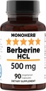 MONOHERBのベルベリンHCL 500のmg - 90のベジーのカプセル