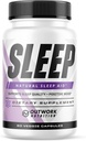 Outwork Nutrition Sleep Aid - Natural Melatonin, L-Theanine, Saffron Extract - Sleep Supplements for Adults - Boosts Sleep Quality & Time, Enhances Positive Mood - 60 Veg Capsules (Not Gummies)