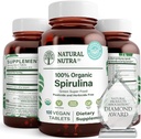 自然なNutra 100%のUSDAの有機性Spirulinaのタブレット、助けはボディ脂肪を維持し、肝臓の健康を促進します、免疫システム、助けはMetabolismを改善しましたり、免除、300mg、100のビーガン タブレットを促進します