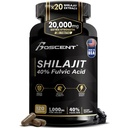 シラジットカプセル20,000mg - 男性と女性のための純粋なヒマラヤシラジット - 樹脂と同じ - 85 +トレースミネラルとフルヴィク酸サプリメント - 高効力の自然エネルギー - 120ビーガンカプセル