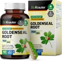 BIO KRAUTER ゴールデンシール ルート カプセル 700 mg - 100 ゴールデン シール パウダー キャップ - 呼吸器 & 消化管サポート - 完全菜食主義者の, 充填剤なし