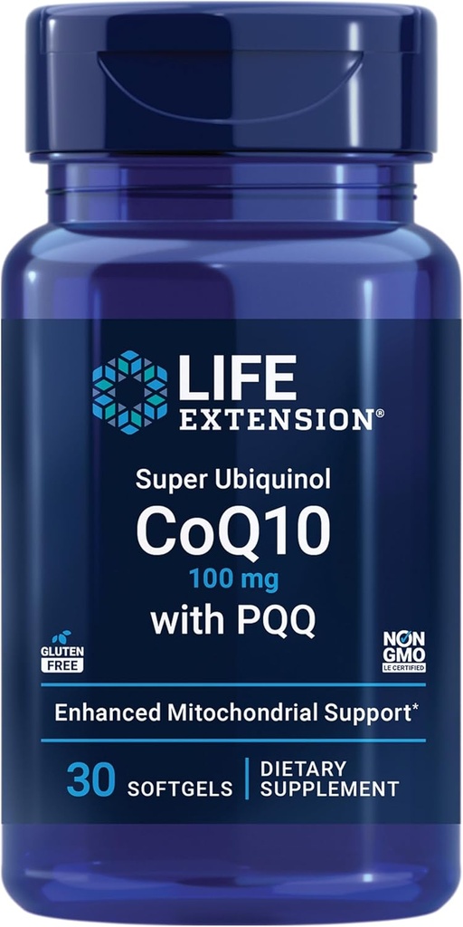 Life Extension Mitochondrial Energy Optimizer with PQQ and Super Ubiquinol CoQ10 with PQQ - 120 Capsules and 30 Softgels