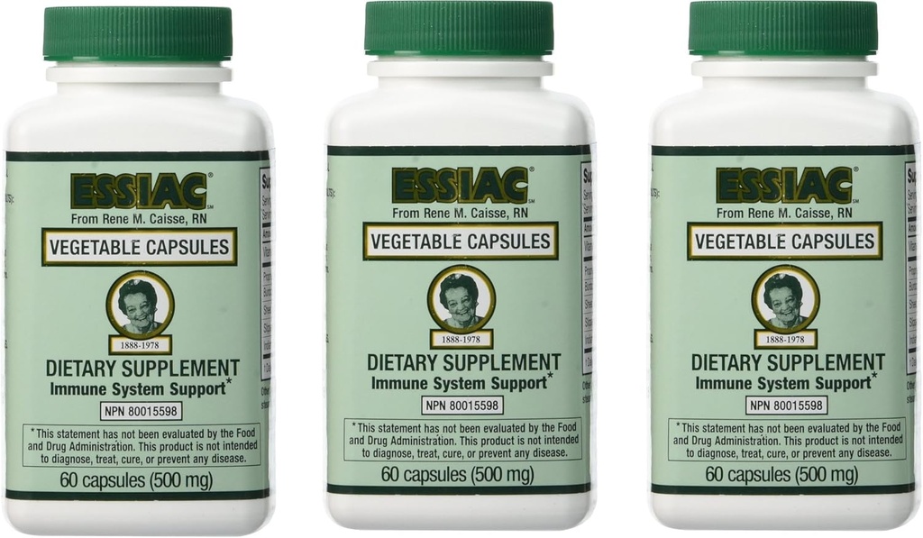 Essiacの野菜帽子60の帽子x 3 (180の帽子)