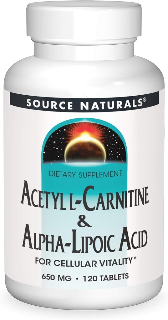 源のNaturalsのアセチルLカルニチン及びアルファリポ酸650mg- 120のタブレット