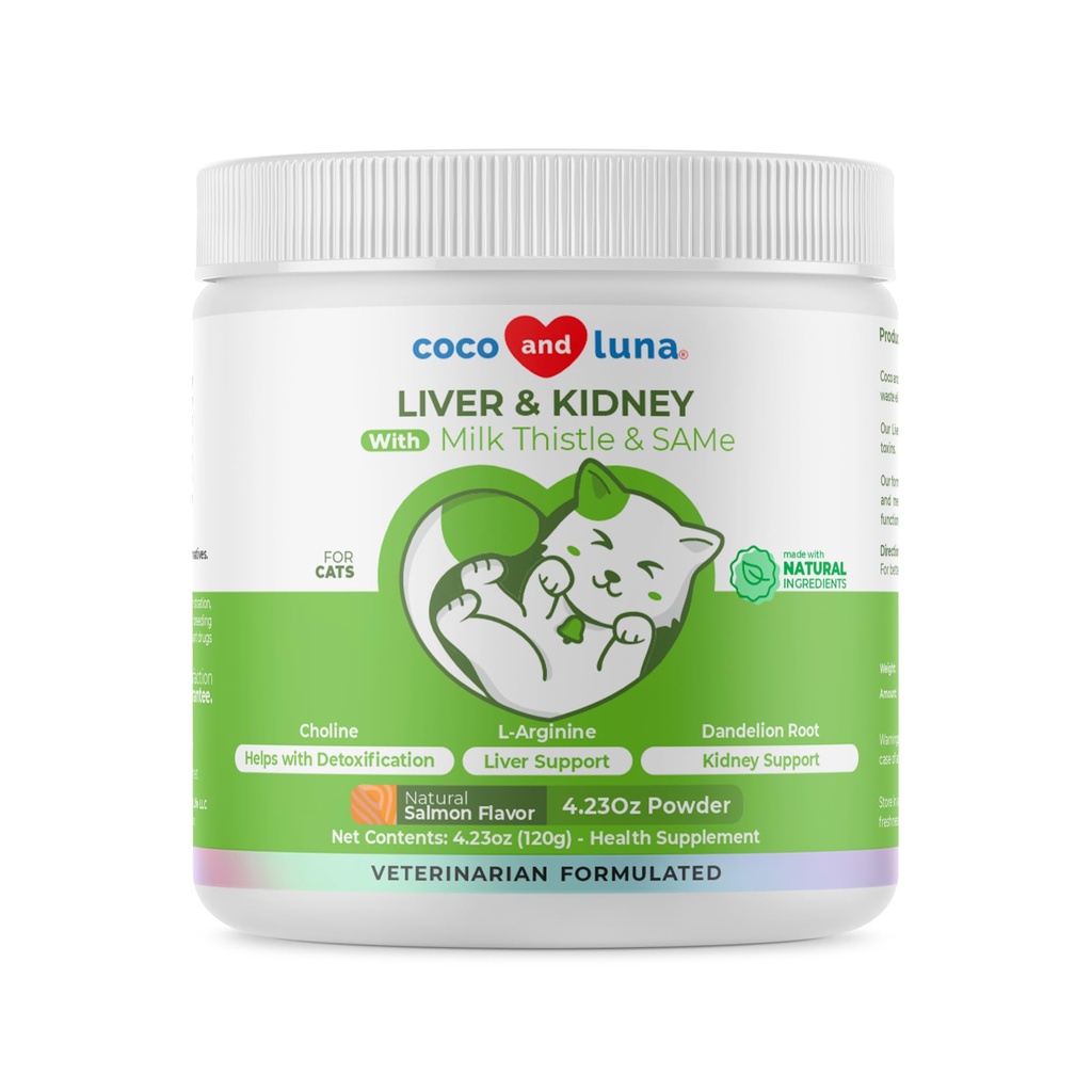 猫のためのミルクのアザミ - 4oz の粉-自然な肝臓の補足-同じおよび L-アルギニン- Detox の Hepatic サポートと、肝臓の健康機能、腎臓サポートを促進します