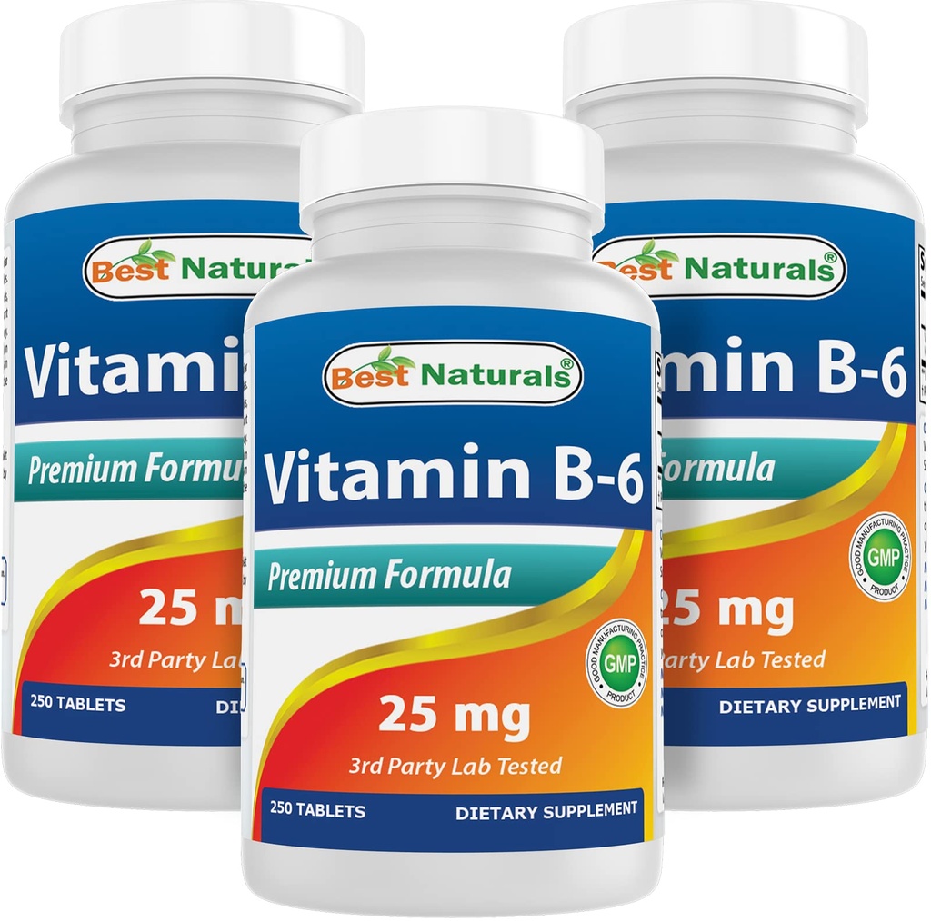 ベストナチュラルビタミンB6 25mg 250錠(250カウント)