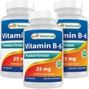 ベストナチュラルビタミンB6 25mg 250錠(250カウント)