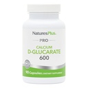 NaturesPlus PROカルシウムD-グルカレート(CDG)600mg - 90カプセル - 非GMO、ビーガン、グルテンフリーグルテンフリー、大豆フリー - 90サービング