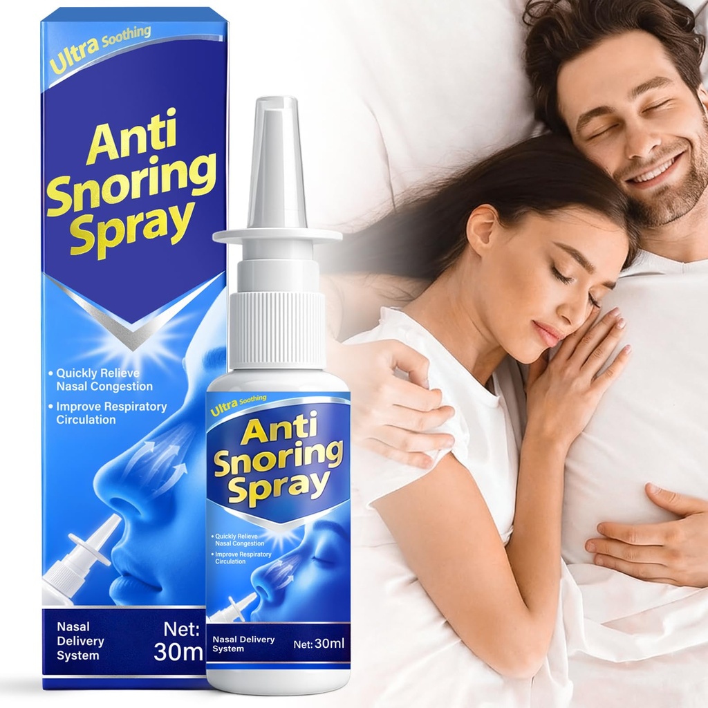 Anti Snoring Spray for Adults - Natural Formula Helps Support Quiet Sleep and Easier Breathing - 30ml
