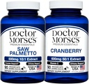 医師のモースは、パルメット5000mg&クランベリー30000mgバンドル - 前立腺の健康、尿路のサポート、および男性と女性のための全体的なウェルネス、FDA登録、NSF認定90カプセル