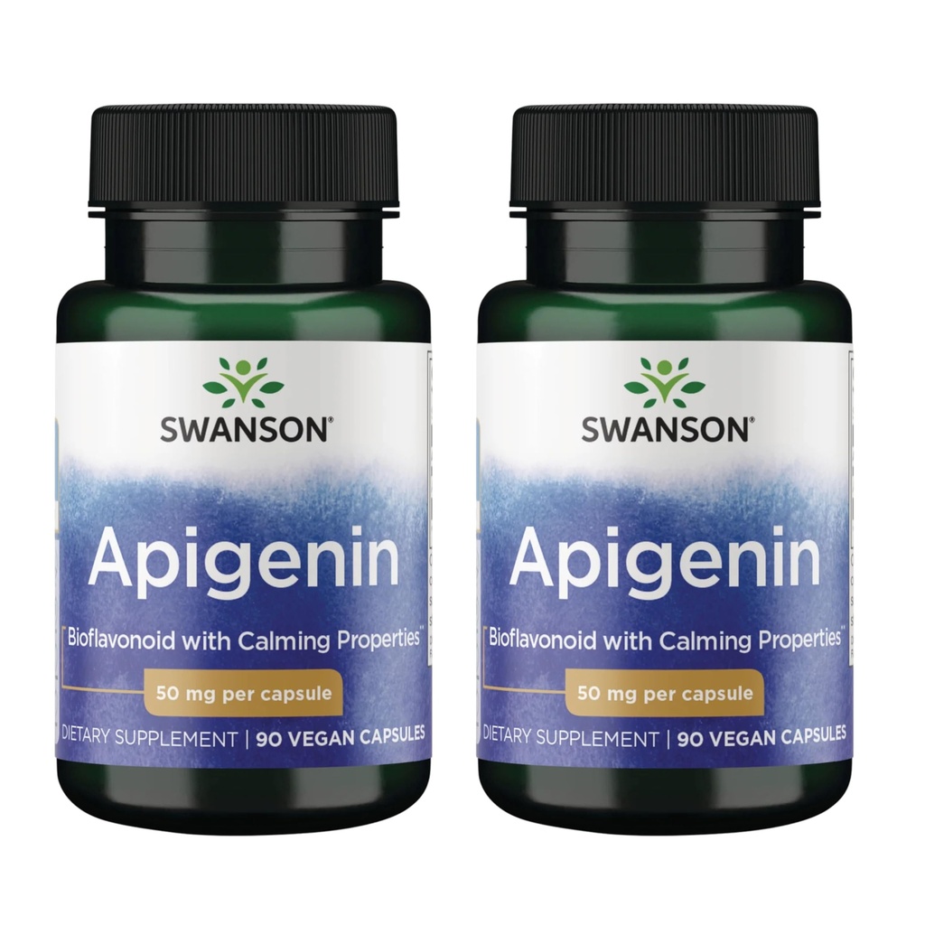 Swanson Apigenin-Bioflavonoidの補足の自然な前立腺サポート-Metabolism及びNerveの健康サポートは睡眠及び弛緩90帽子、50mg各2のパックを支えます