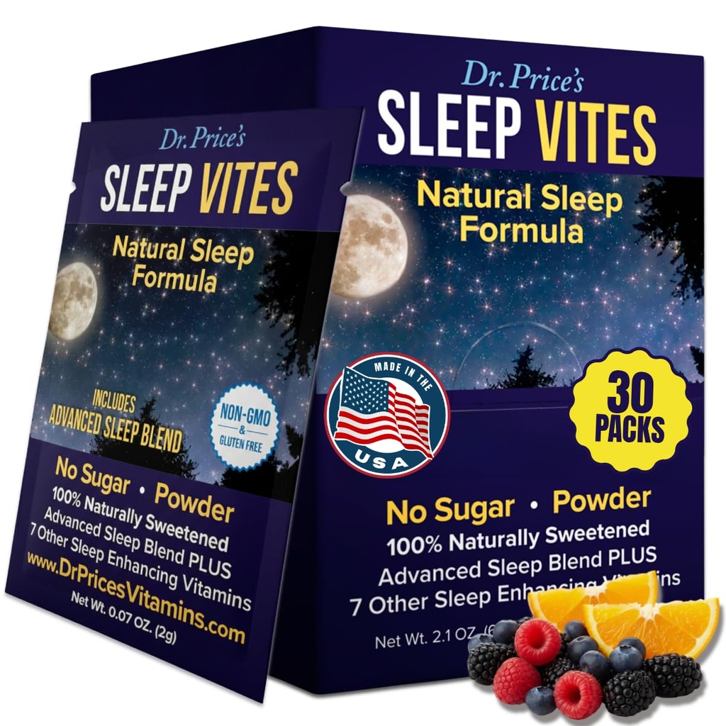 Dr.の価格のビタミン自然な睡眠補助金 - 睡眠の補足 - 30のパケットのためのMelatonin - 睡眠の援助の大人、トリプトファン、マグネシウムの粉、非眠気の睡眠サポートを Calming