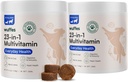 ワッフル 23-in-1 ケブル ドッグ マルチビタミン&サプリメント バンドル - 犬 Multivitamin のための Small&Large Breed - 2 パック - 60 カウント