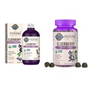 生命の庭 有機物植物ベースのエルダーベリー免疫シロップ 6.59 floz & Organics Elderberry Gummies for Adults & Kids