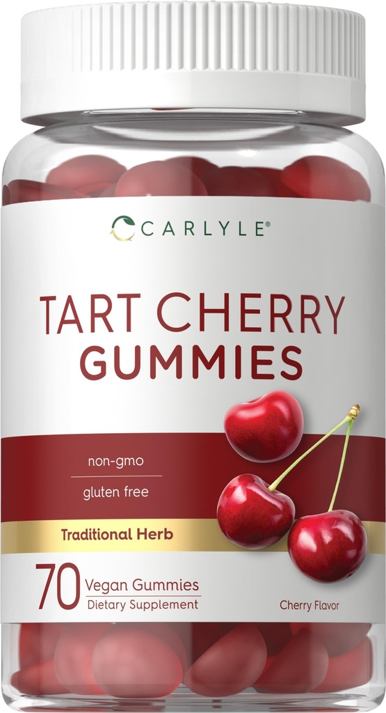 Carlyle Tartチェリーグミー | 2000mg | 70カウント | チェリーフレーバー | ヴィーガン・非GMO・グルテンフリーフォーミュラ