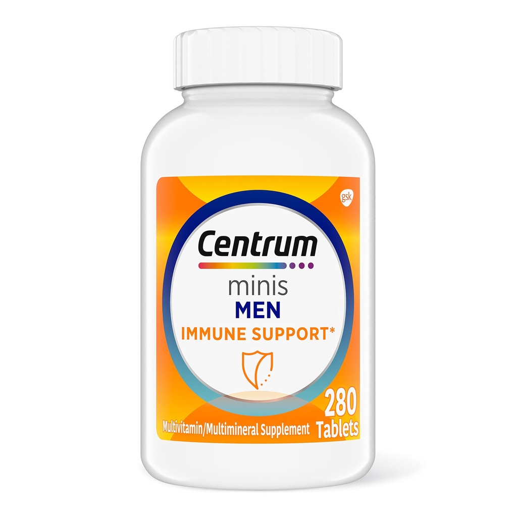 Centrum Minisメンズ毎日のマルチビタミン男性のための亜鉛とビタミンC、280ミニタブレット、140日の供給との免疫サポート