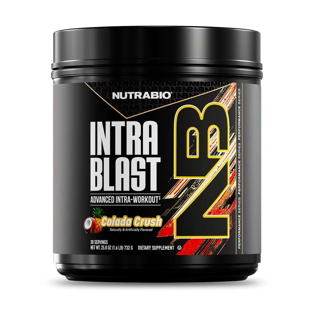 NutraBio Intra Blast Bcaaの粉のアミノ酸の補足、電解質及び水和のブレンド、Intra、前ワークアウト及び筋肉回復、20g Eaaaのアミノ酸の粉、5gグルタミン-ニューヨーク パンチ、30のサービング
