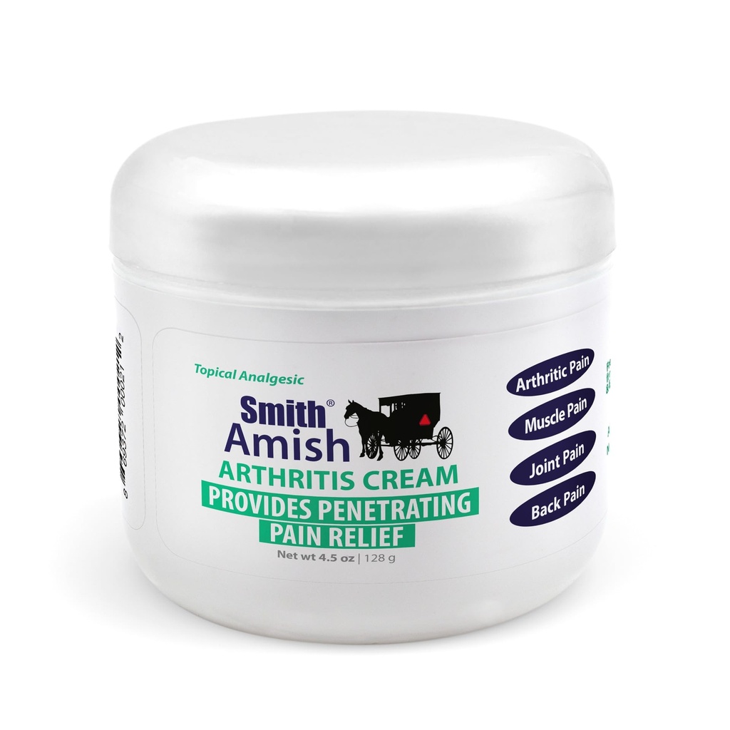 Smith Amish Arthritis Cream. Soothing and Cooling. 4.5 oz jar