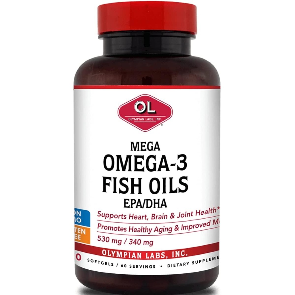 Olympian Labs メガオメガ 3 魚油, 60 sevings,3148