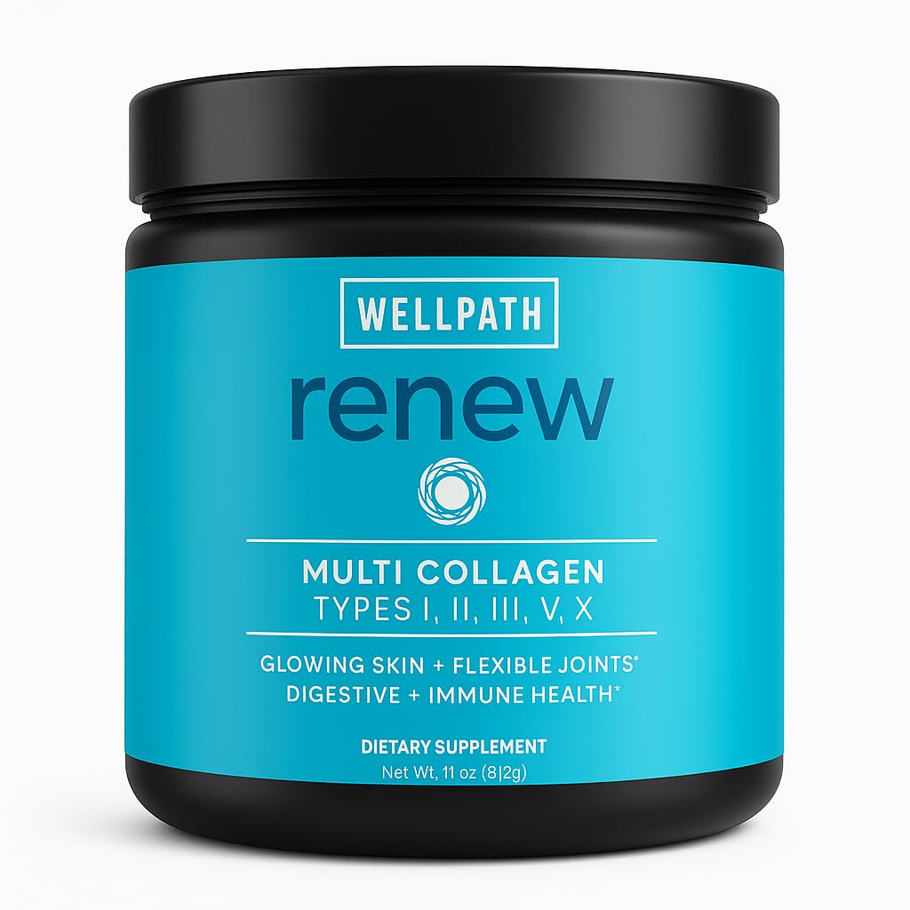 WellPathは、女性のためのマルチコラーゲンプロテインパウダーをリニューアル | ヘアケア・ネイル・スキン | 加水草飼料のぶどう・マリン・チキンソース コラーゲンペプチド | 種類I・II・III・V・X | 11 oz | 40 サービング