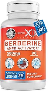 Genexフォーミュラ Berberine HCl 500mg(90カプセル) - 安全、品質、ラベルの正確さのために証明されるNSF - 免疫の健康をサポート - 非GMO、グルテンフリー、ベジタリアン