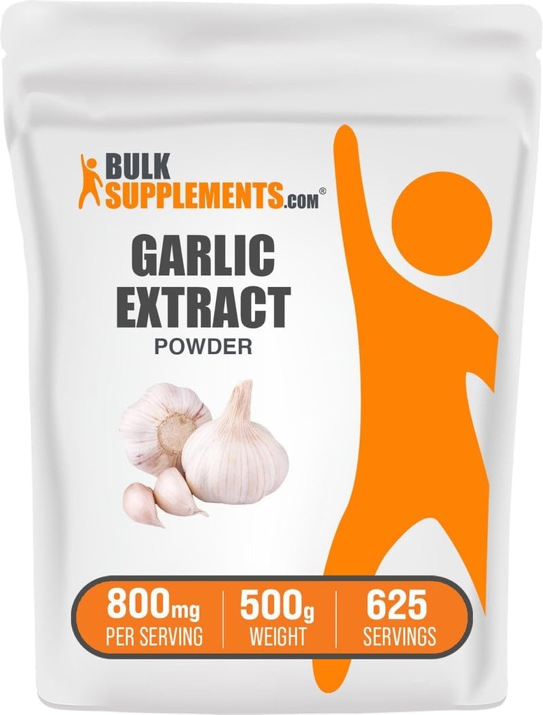 BulkSupplements.com ニンニクエキスパウダー - ニンニクサプリメント、ハーブサプリメント、アリウムサチリウム - ハーブ&グルテンフリー、給食当たり800mg、500g(1.1ポンド)(1パック)