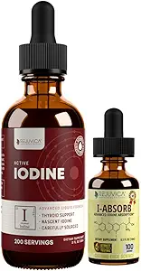Active Iodine + iAbsorb - Nascent Iodine Drops - Liquid Delivery for Better Absorption - Cofactors for Better Delivery - Supports Healthy Energy, Vitality & Iodine Levels