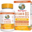 MaryRuth Organics Vitamin D3グミー | 2ヶ月の供給 | 大人&子供用ビタミンDギーミー | 免疫サポートサプリメント | VIT D3 1000IU for Bone Health&Muscle Function | ヴィーガン | GMO | グルテンフリー | 60