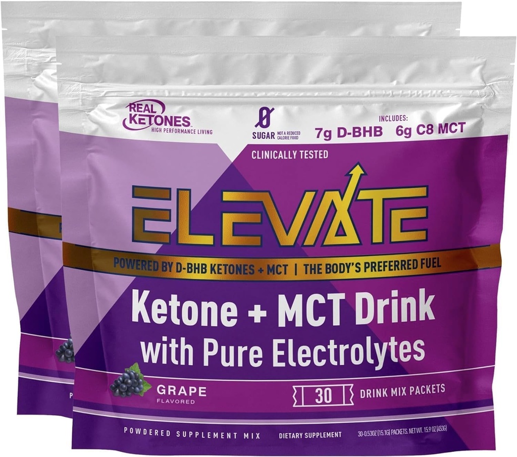 実質のケトンのExogenous Keto D BHB + MCT +電解質、カフェインの自由な飲み物の組合せの粉、急速なケトーシスのためのブドウタルト(56のサービング)