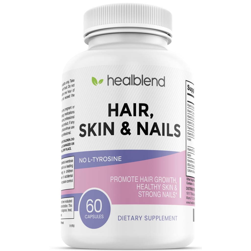 生体チン5000 mcg、鉄、マンガンの女性の高貴な髪の皮膚と爪のビタミン | ビーガン、非GMO | 60カプセル