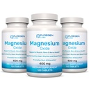 マグネシウム400mg [高効力] サプリメント - 免疫サポート、筋肉の回復、足のランプ、リラックスのためのマグネシウム酸化物 - 3パック | 合計360カウント