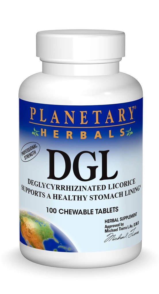 Planetary Herbals DGL Licorice Tablets, 100 Count