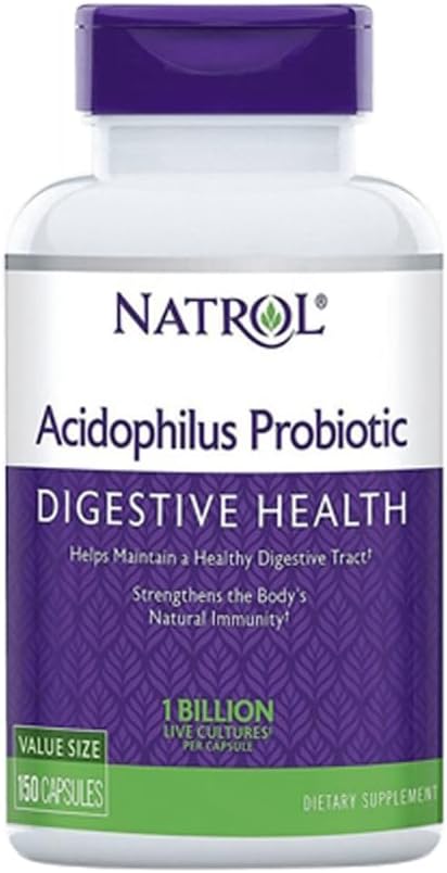 Natrolのacionophilus 100mgのカプセル、Unflavored、紫色、150の計算、3のパック