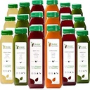 3 Day Juice Cleanse by Raw Fountain, All Natural Raw Detox Cleanse, Juicing for Body Rest, Cold Pressed Juice Fast, Great Way to Jumpstart a Healthy Diet, 18 Bottles 12oz, 3 Ginger Shots