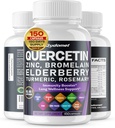 QuercetinのBromelain亜鉛ビタミンD3のエルダーベリーのTurmericのRosemaryのBilberryのセージ 無臭のニンニクの緑茶ミルクのこの薬のオレガノ-150のカプセル-米国で作られる