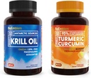 BioPerineのBioEmblemのAntarctic Krillオイルの補足のTurmeric Curcuminの補足