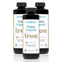 SunActiveとLIQUIDHEALTHビーガン液体鉄サプリメント & フェロッシェルフェ - 自然エネルギー, 免疫システム & メタボリックサポート, メンタルクラリティを高めます, プレナタル/ポストナタル - アメリカメイド, 非GMO (3パック)